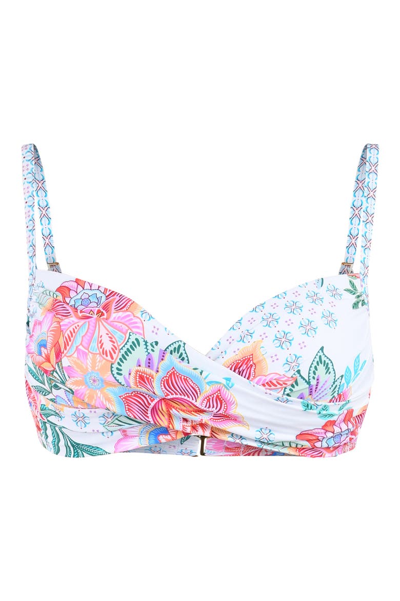 Riviera Wrap Bikini Top, Alternate, color, WHITE