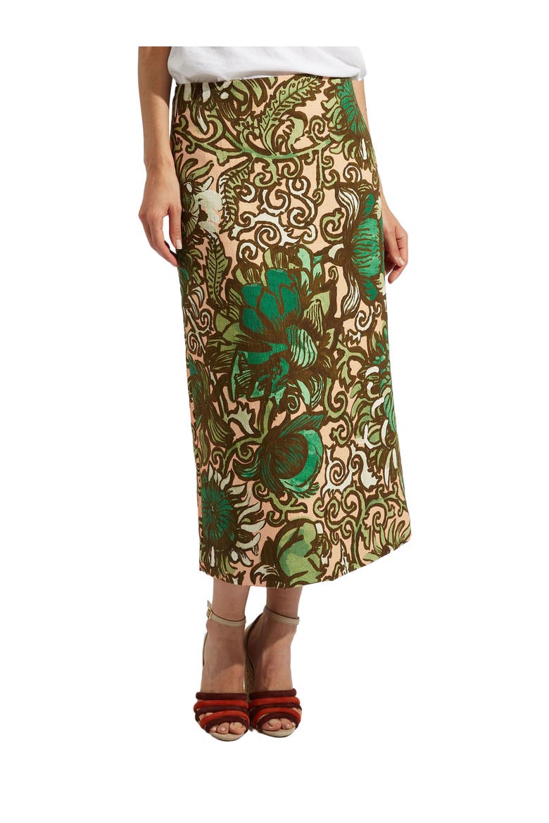 Pencil Skirt Anemone Pink Olive, Main, color, Anemone Pink Olive