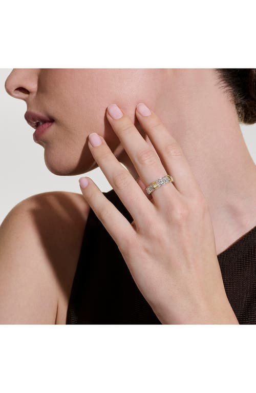 John Hardy Jh Essentials 14k Gold Ring In Silver And Gold White Diamond