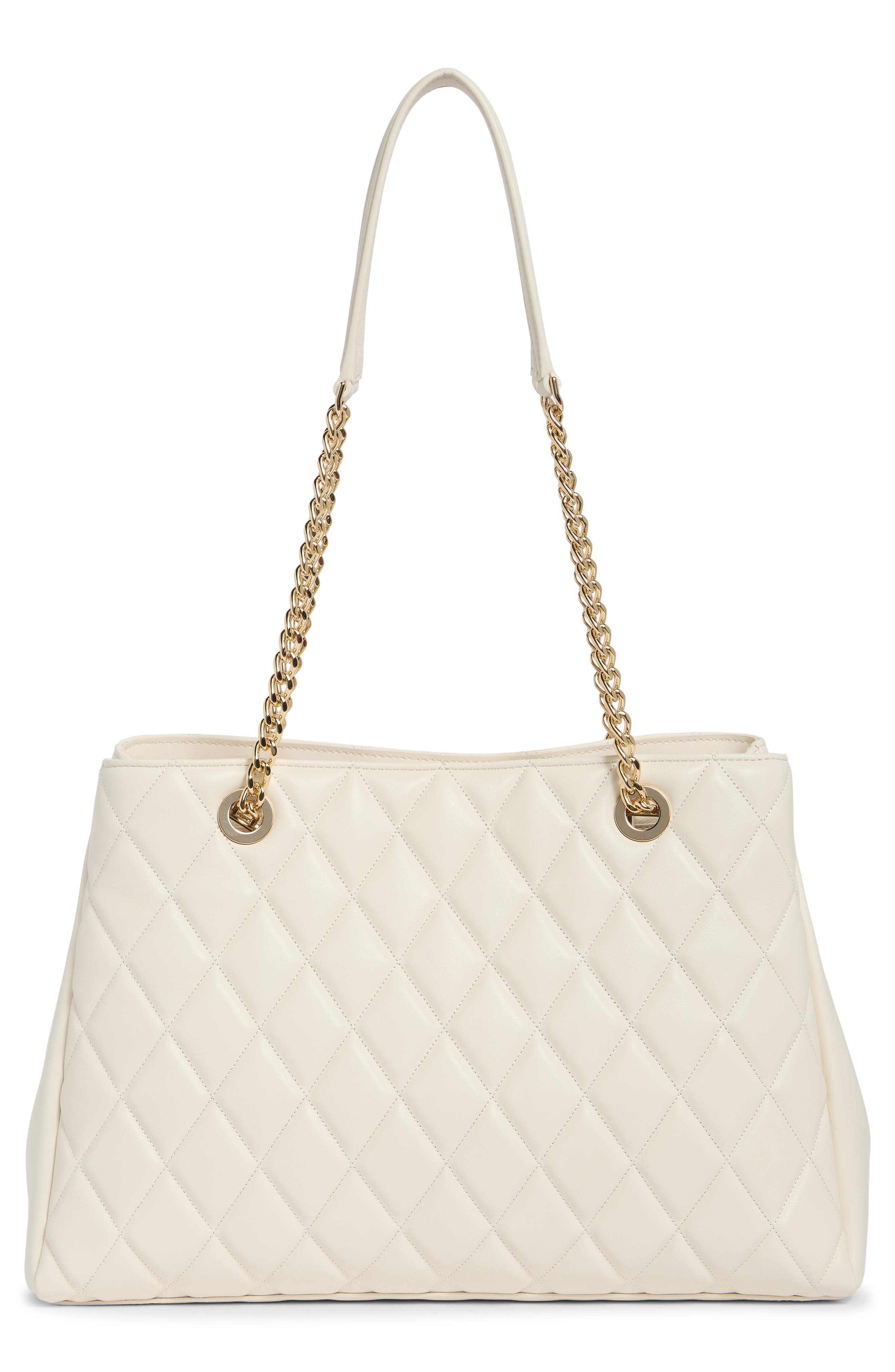 Carey Medium Quilted Leather Tote, Alternate, color, MERINGUE