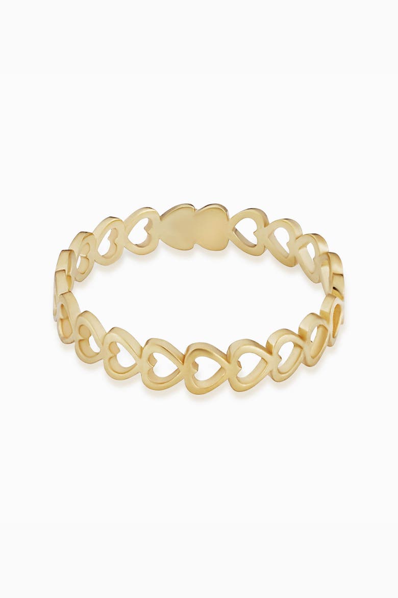 14K Gold Open Your Heart Stack Ring, Alternate, color, Yellow Gold
