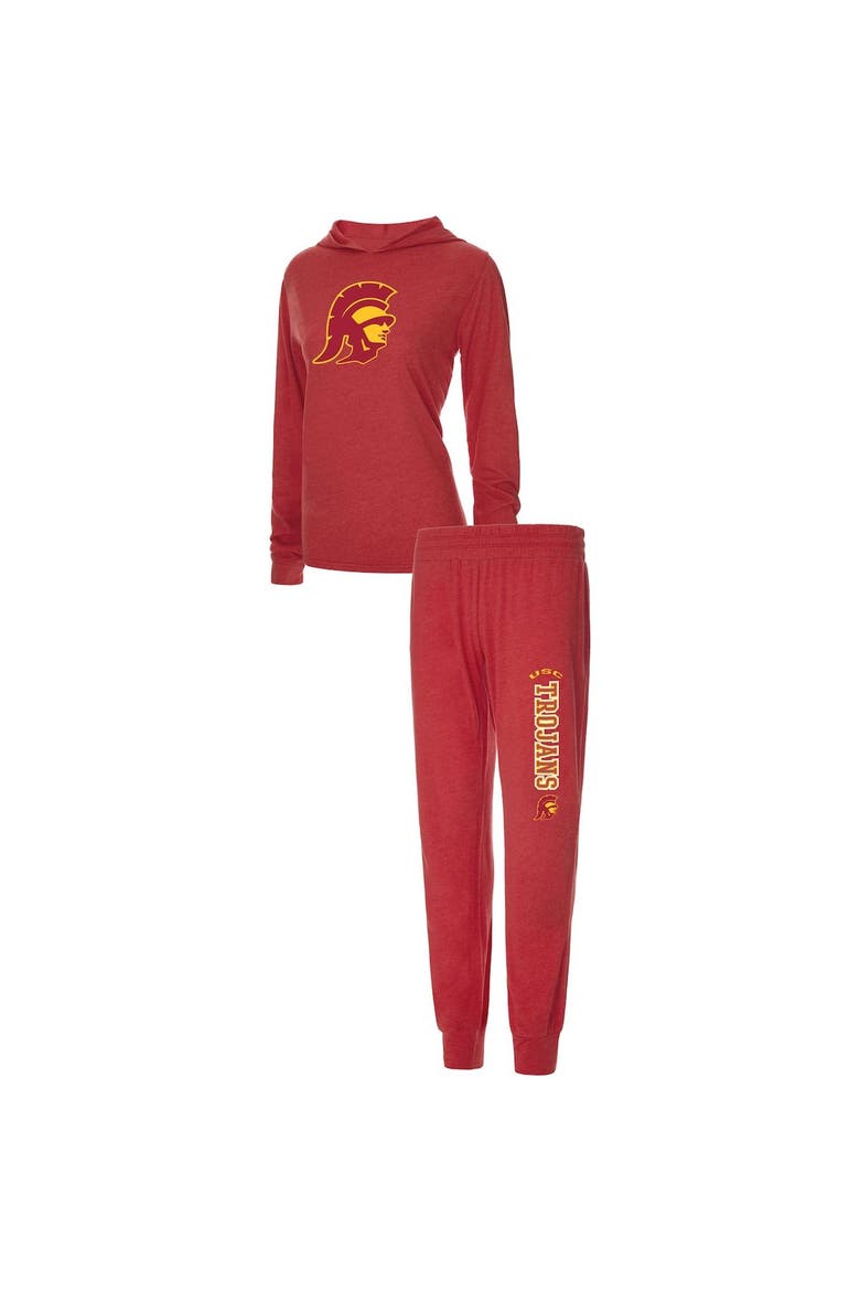 Women's Concepts Sport Cardinal USC Trojans Long Sleeve Hoodie T-Shirt & Pants Sleep Set, Alternate, color, Cardinal