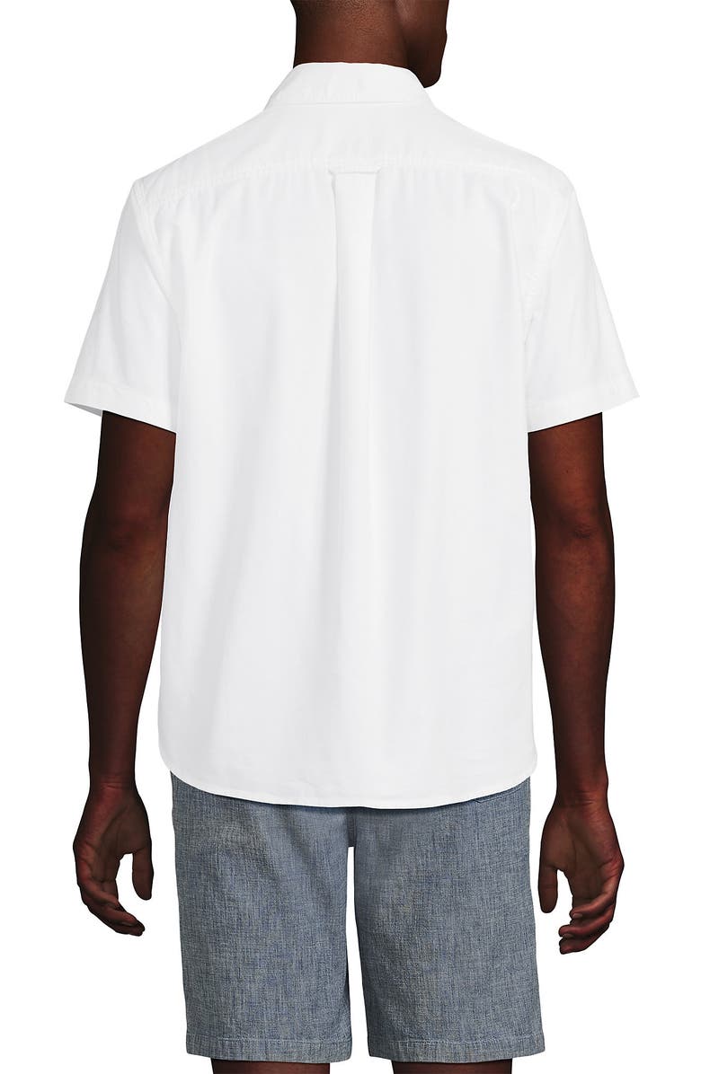 Lands' End Short Sleeve Sail Rigger Shirt, Alternate, color, White
