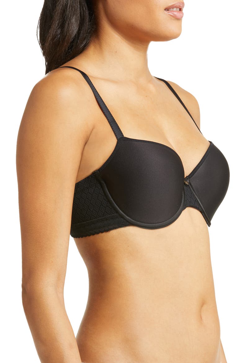 Lucie Lace Sexy Comfort T-Shirt Bra, Alternate, color, BLACK