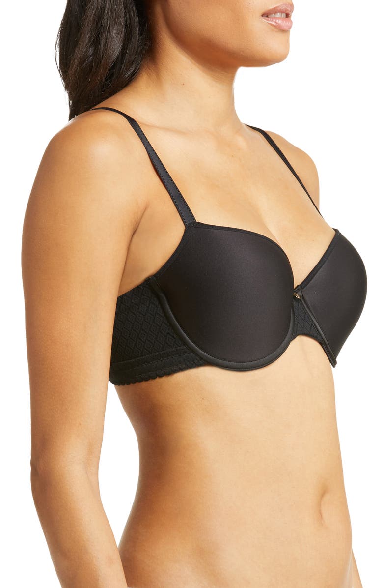 Chantelle Lingerie Lucie Lace Sexy Comfort T-Shirt Bra, Alternate, color, Black