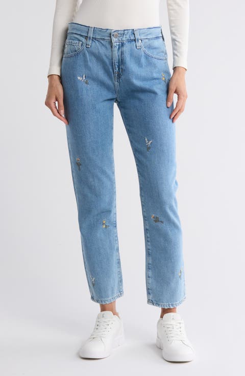 Ex-Boyfriend Slouchy Slim Jeans (Super Bloom Flower Child)