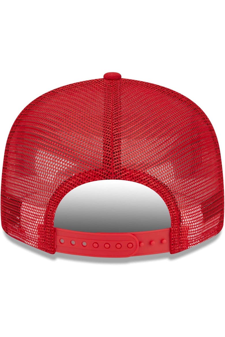 Men's New Era Red Tampa Bay Buccaneers Collegiate Trucker 9FIFTY Snapback Hat, Alternate, color, Red