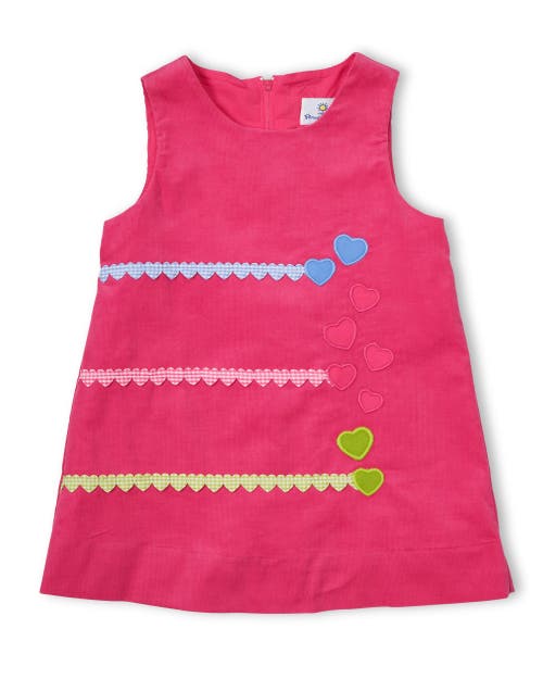 Florence Eiseman Corduroy Jumper With Hearts in Pink, Blue, Green  product