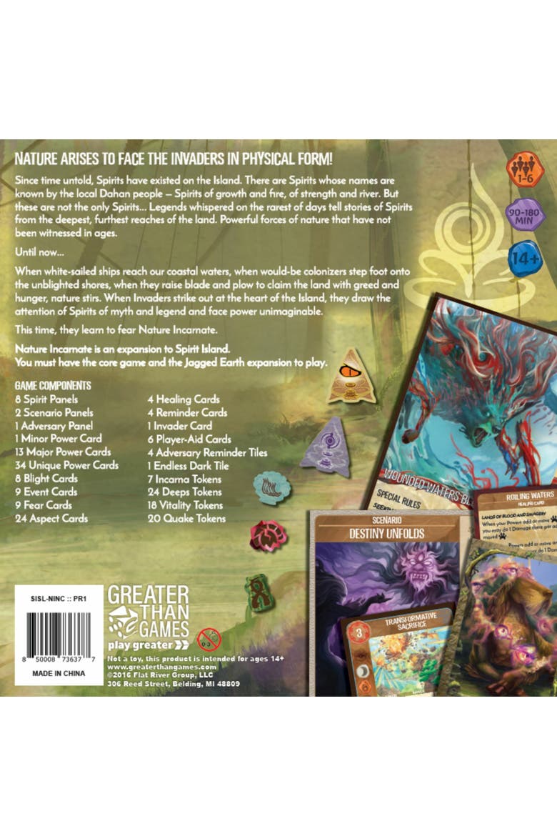 Spirit Island Nature Incarnate Expansion Board Game, Alternate, color, Multicolored