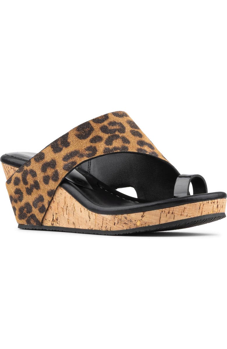 Donald Pliner Gyer Wedge Sandal, Main, color, Leopard