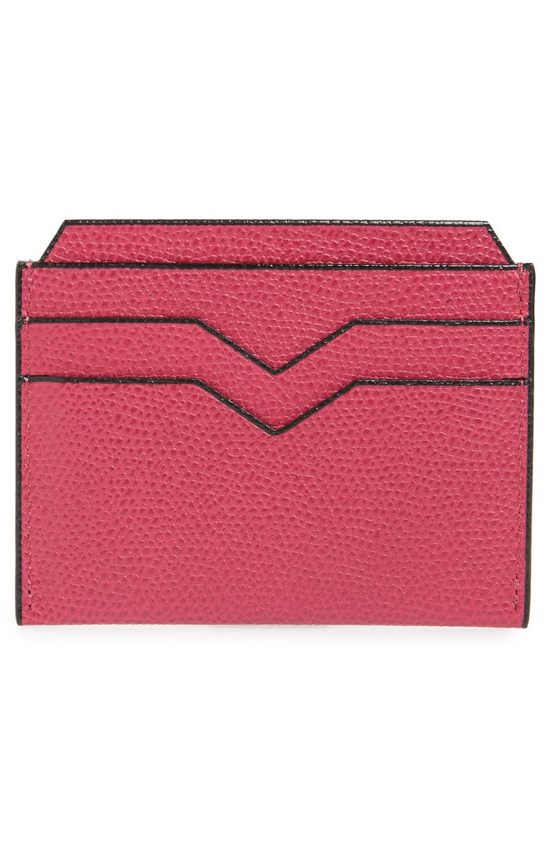 Valextra Leather Card Case, Alternate, color, 