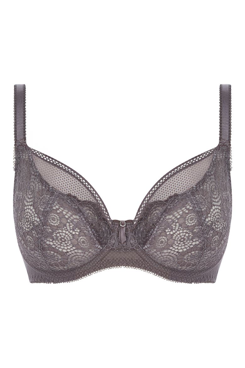 Expression Underwire Plunge Bra, Alternate, color, SHARK