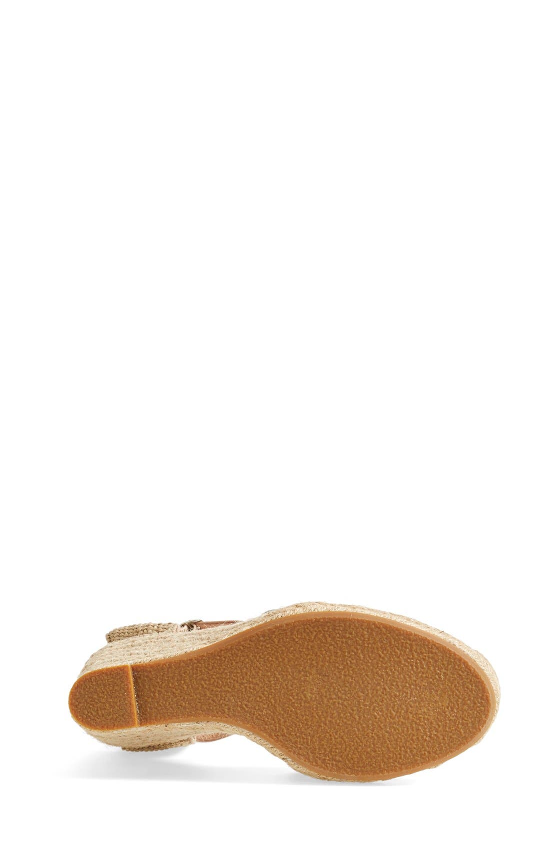 'Sandra' Wedge Espadrille, Alternate, color, GOLD LEATHER