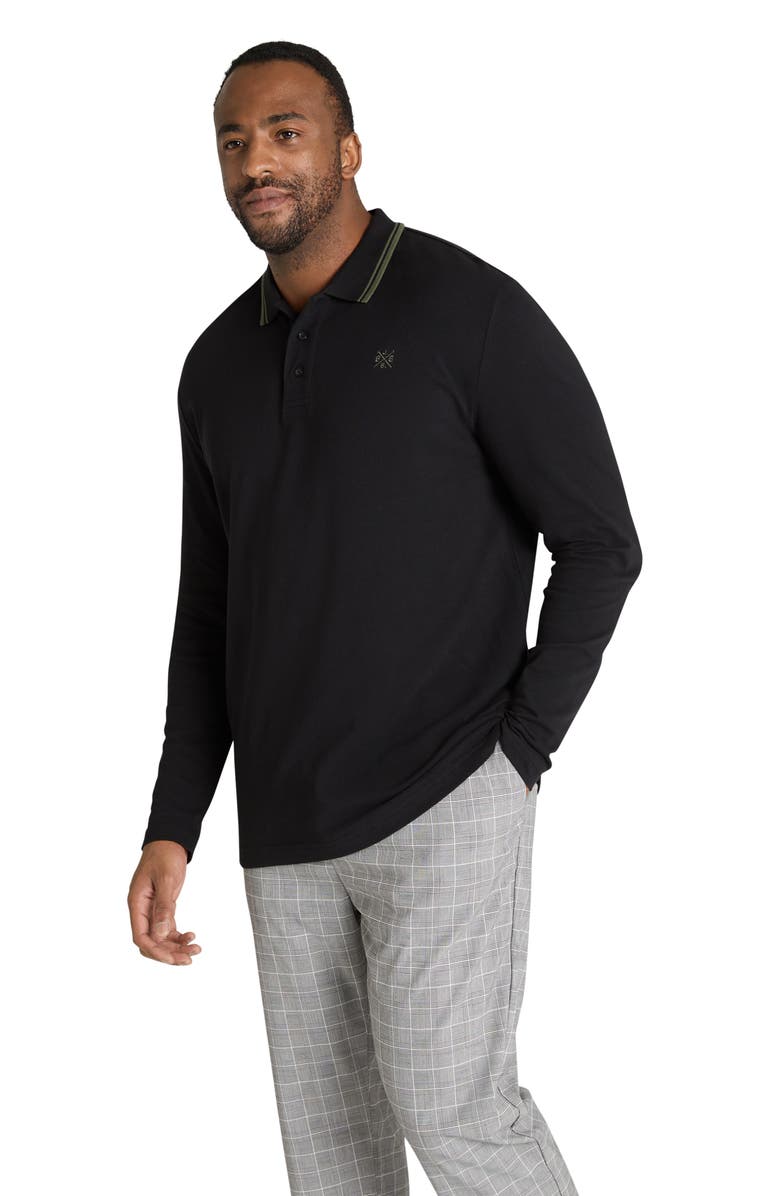 Johnny Bigg Long Sleeve Piqué Cotton Polo Shirt, Alternate, color,