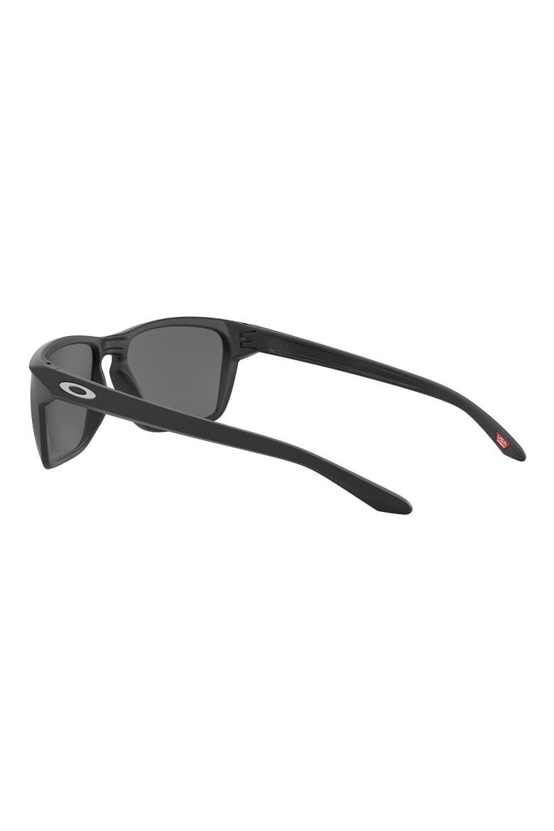 Sylas 60mm Prizm™ Polarized Rectangular Sunglasses, Alternate, color, MATTE BLACK
