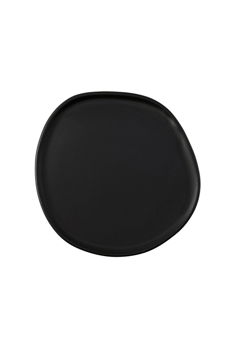 Ripple Salad Plate, Main, color, Matte Black / Individual