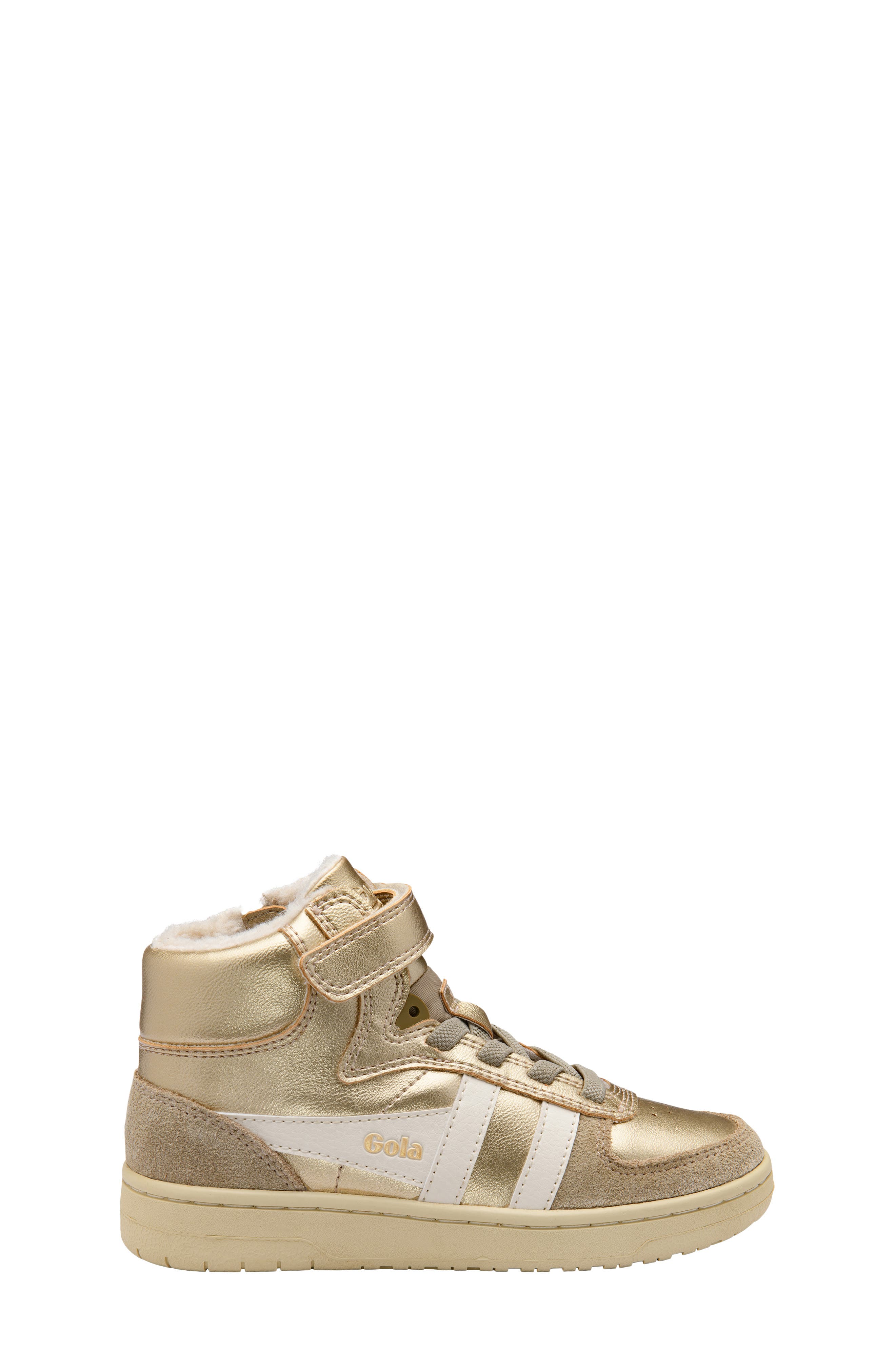 Kids' Talon Glimmer High Top Sneaker, Alternate, color, GOLD/ OFF WHITE
