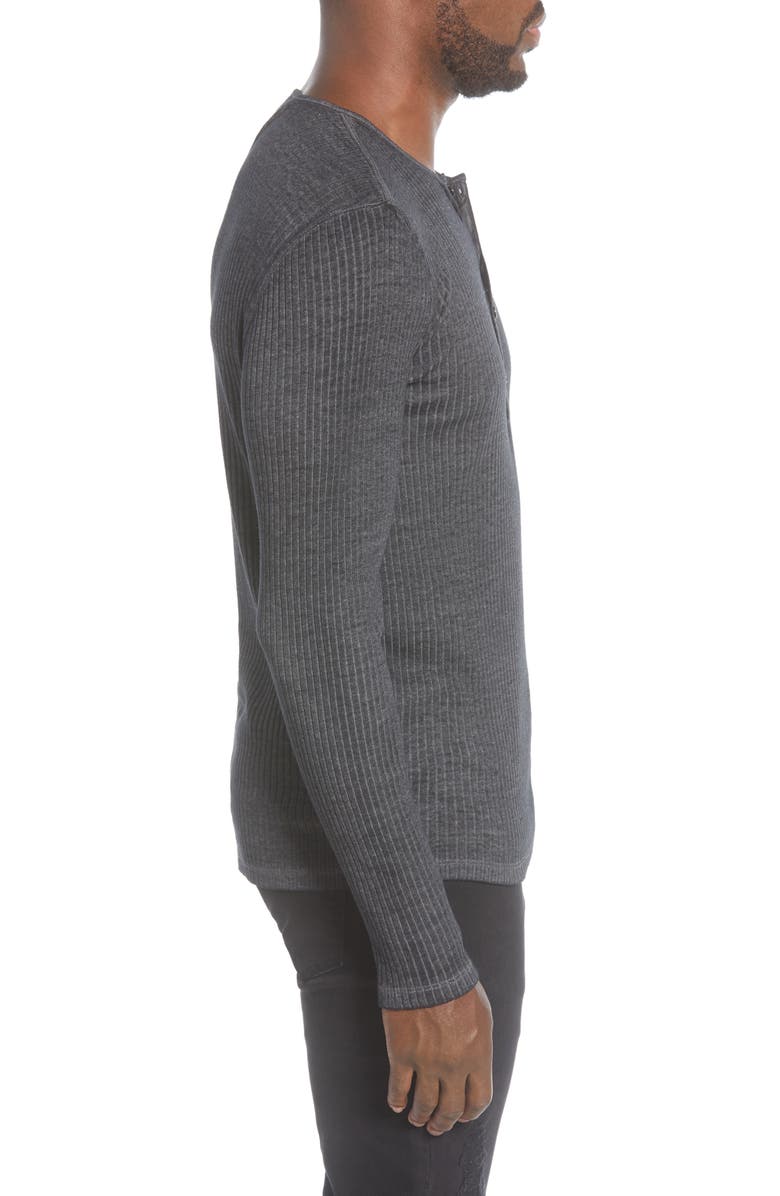 John Varvatos Slim Fit Long Sleeve Henley, Alternate, color, 