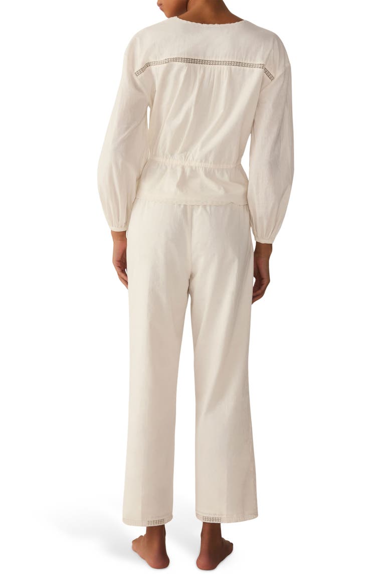 Marguerite Cotton Voile Pajamas, Alternate, color, IVORY