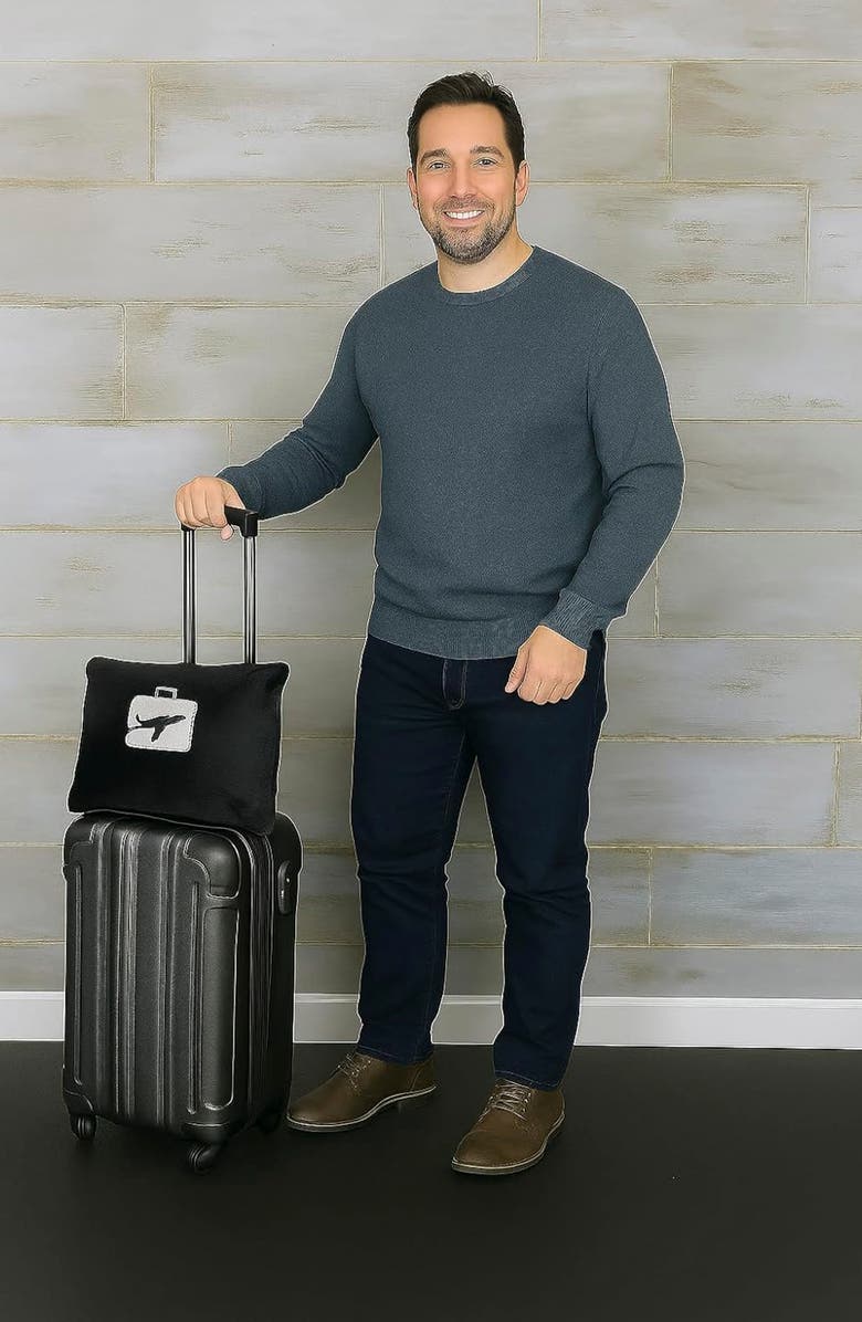 Luxury Home Comfort Fly 2-in-1 Travel Blanket & Pillow, Alternate, color, Black