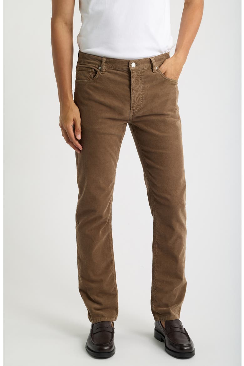 Modern Fit Straight Leg Stretch Corduroy Pants, Main, color, SOFT TAUPE