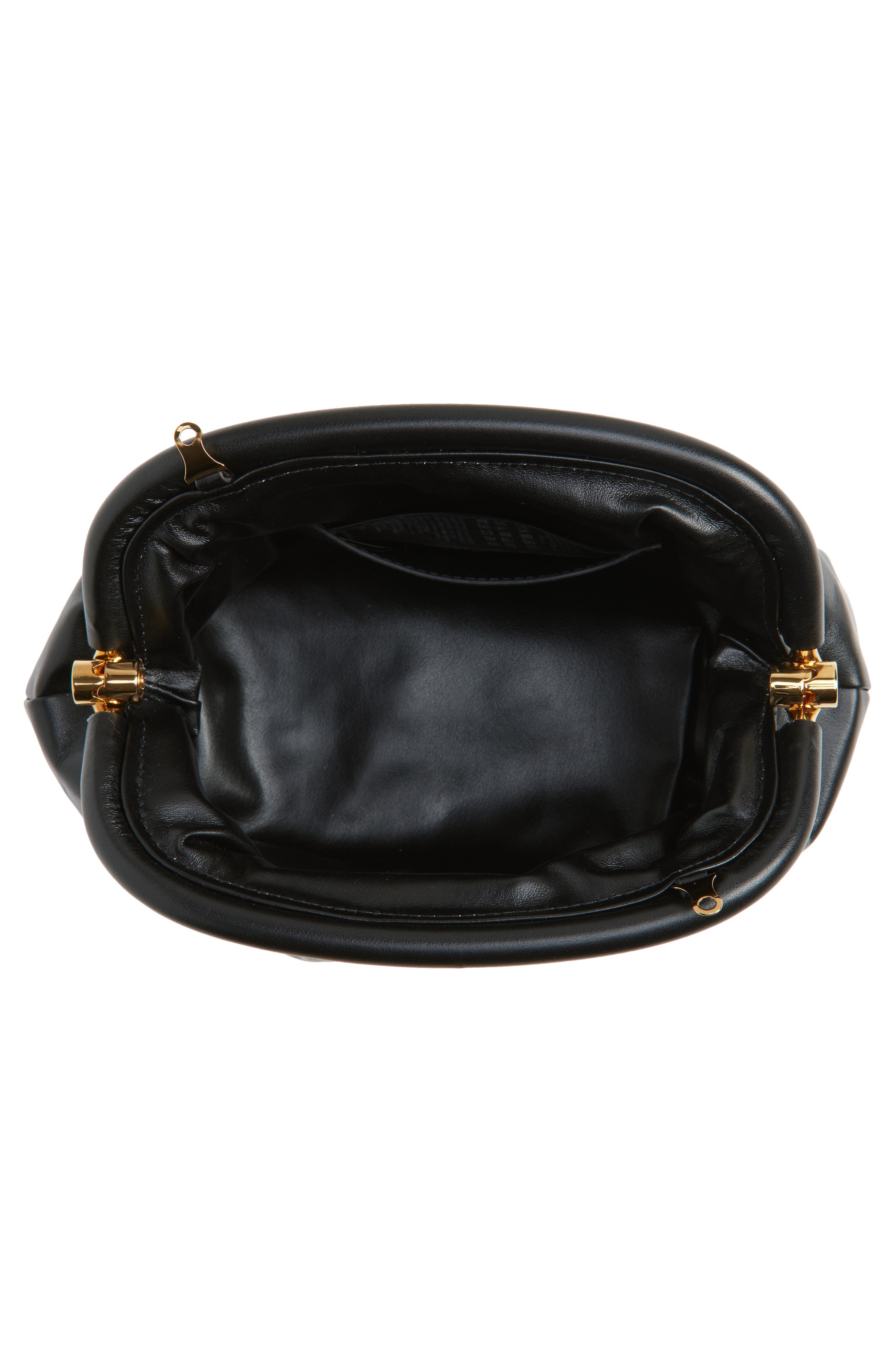 Stella McCartney Falabella Padded Soft Clutch, Alternate, color, Black