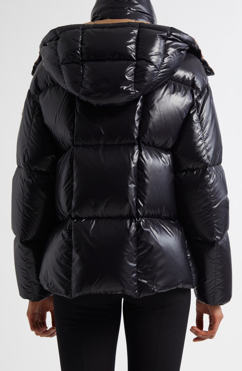 Moncler Parana Down Puffer Jacket with Removable Hood, Alternate, color, Black/Black