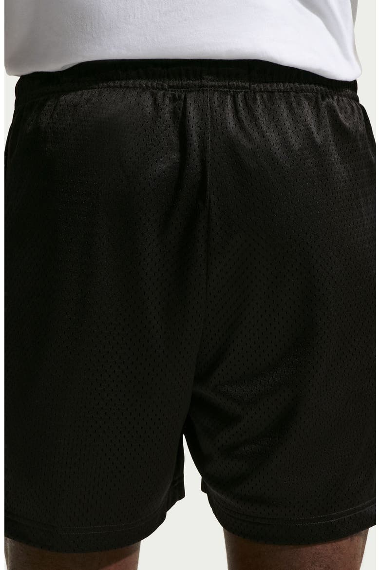 Standard Issue 5-Inch Practice Mesh Basketball Shorts, Alternate, color, BLACK/ PALE IVORY