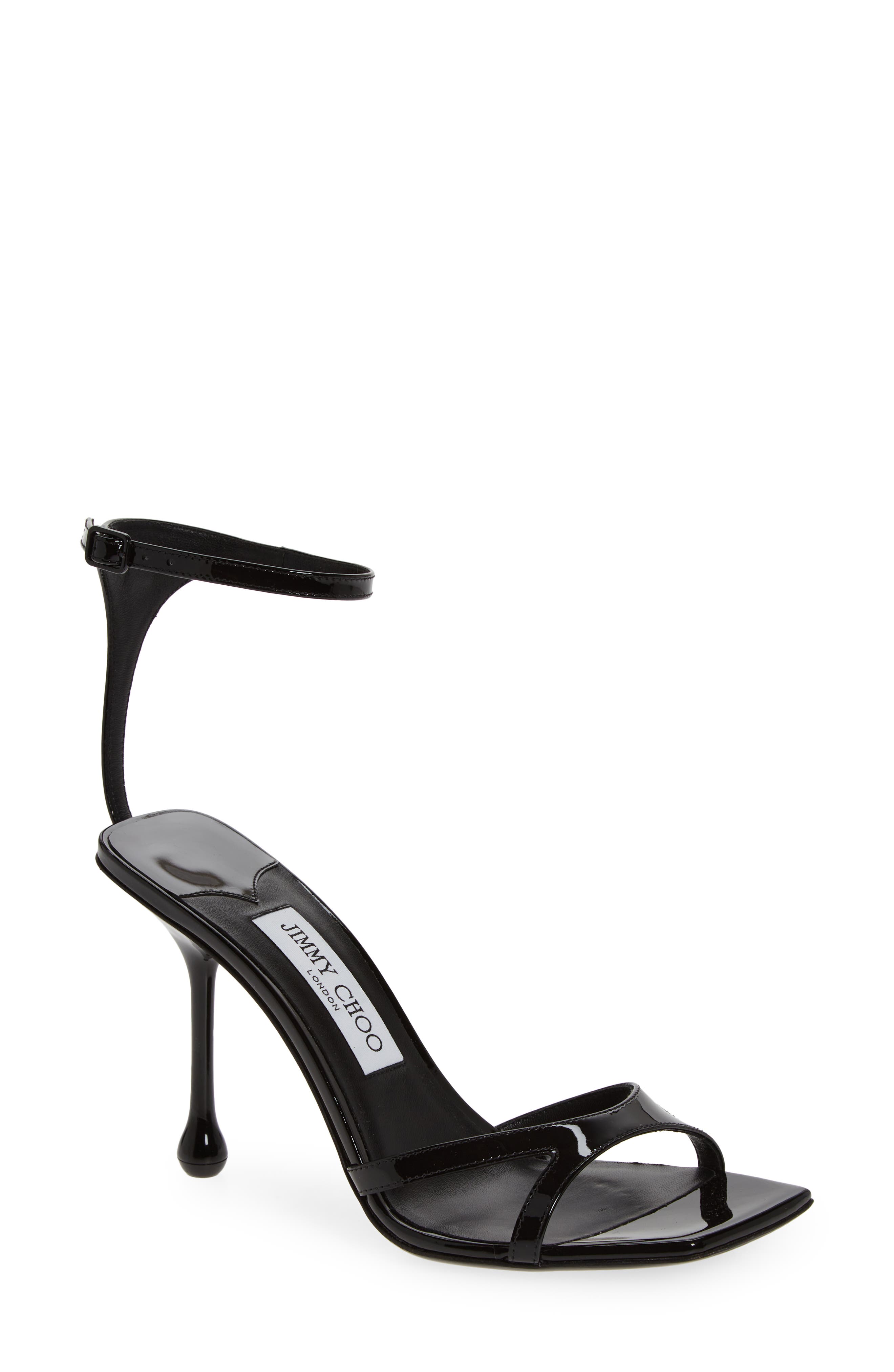 Ixia Ankle Strap Sandal, Main, color, BLACK