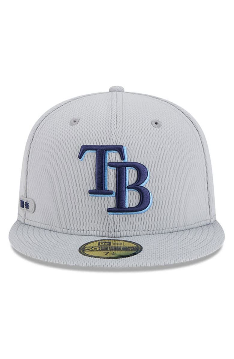 New Era Men's New Era Gray Tampa Bay Rays 2025 MLB Clubhouse 59FIFTY Fitted Hat, Alternate, color, Gray