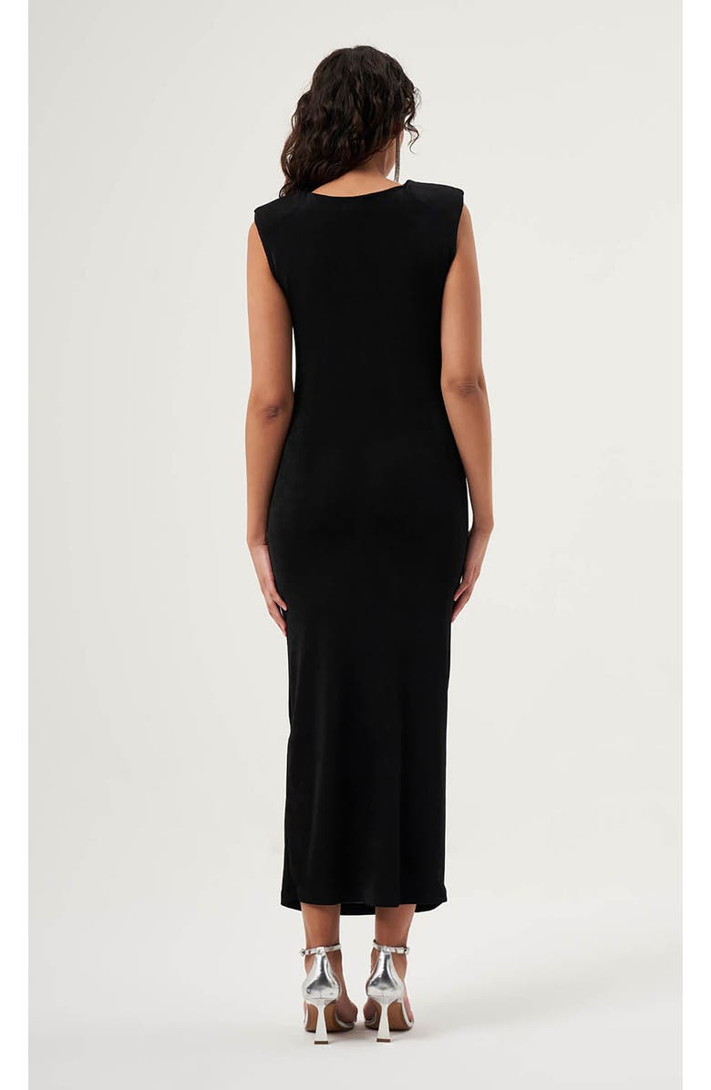 Mizalle MZL Sleeveless Gathered Dress, Alternate, color, Black