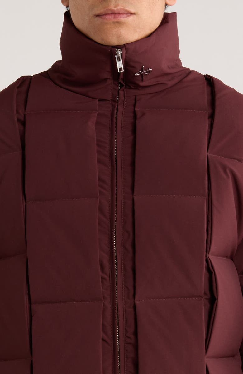 SANTO STUDIO Milazzo Basketweave Quilted Puffer Jacket, Alternate, color, Maroon