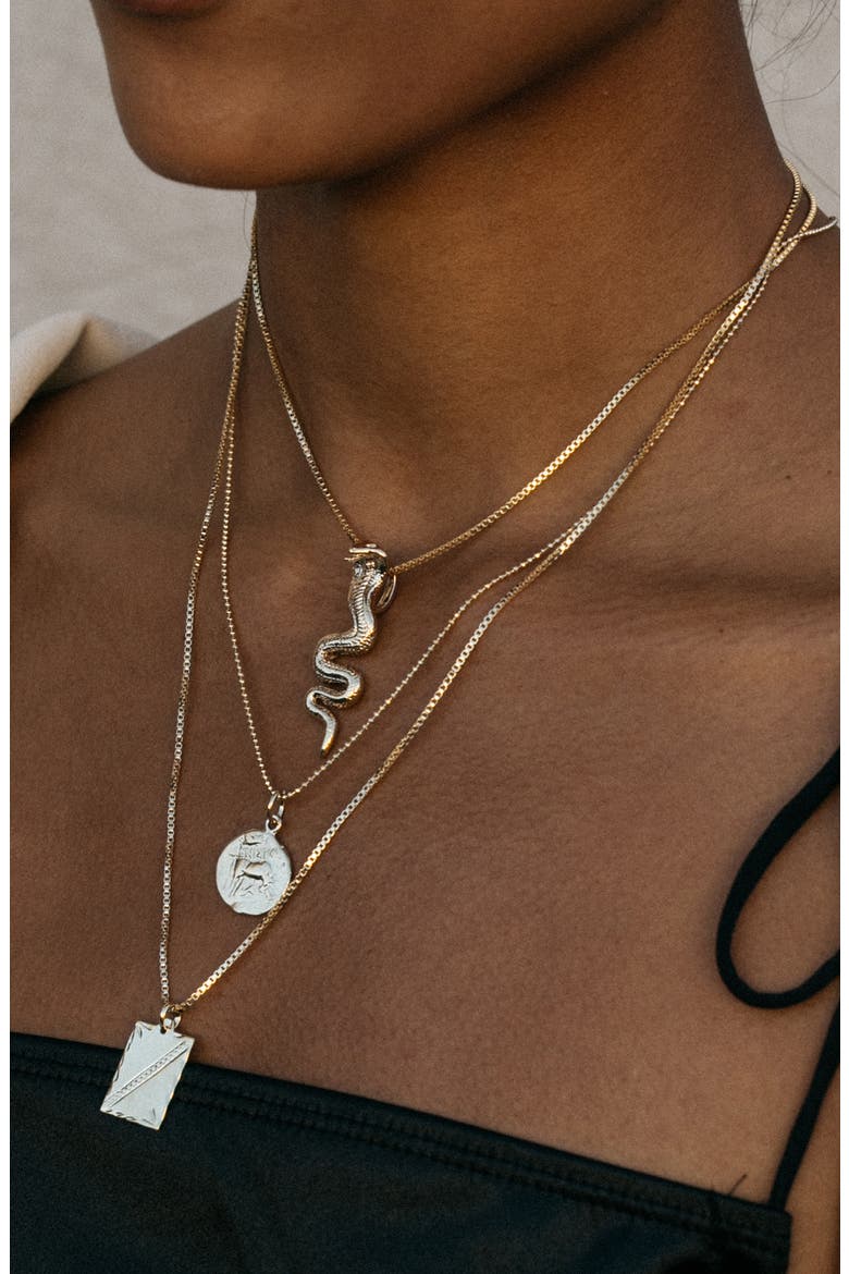 Cobra Pendant Necklace, Alternate, color, GOLD