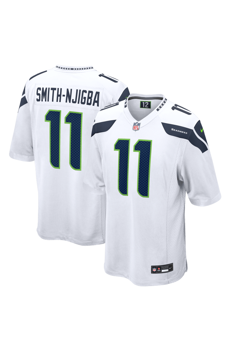 Men's Nike Jaxon Smith-Njigba White Seattle Seahawks Game Jersey, Main, color, White