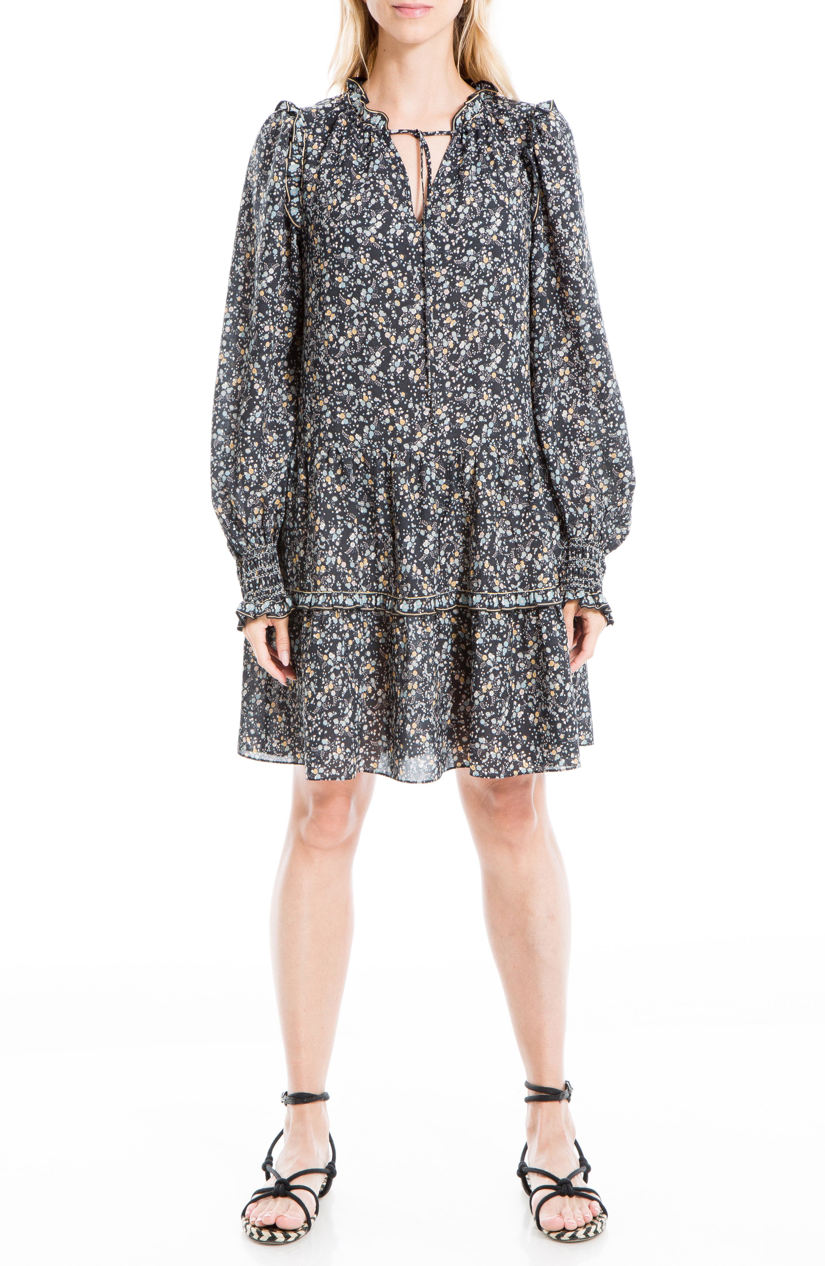 MAX STUDIO Paisley Print Smocked Cuff Dress (Women) | Nordstromrack