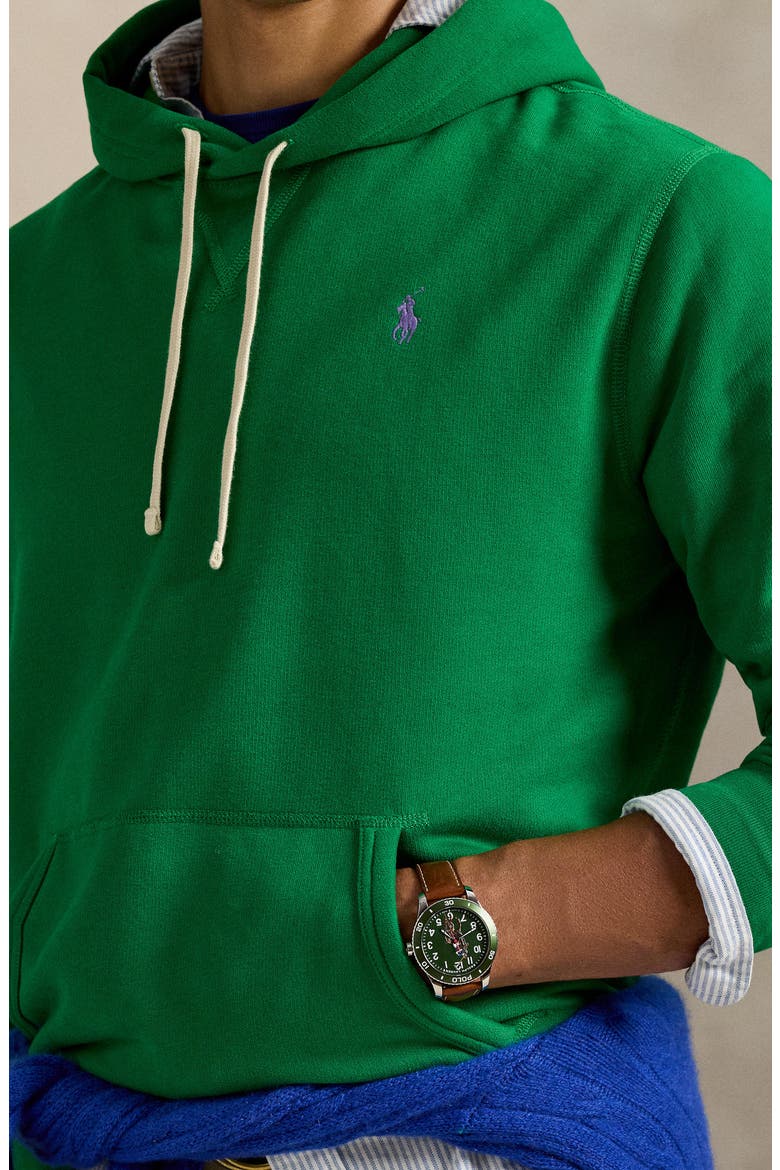 Cotton Blend Fleece Hoodie, Alternate, color, CRUISE GREEN