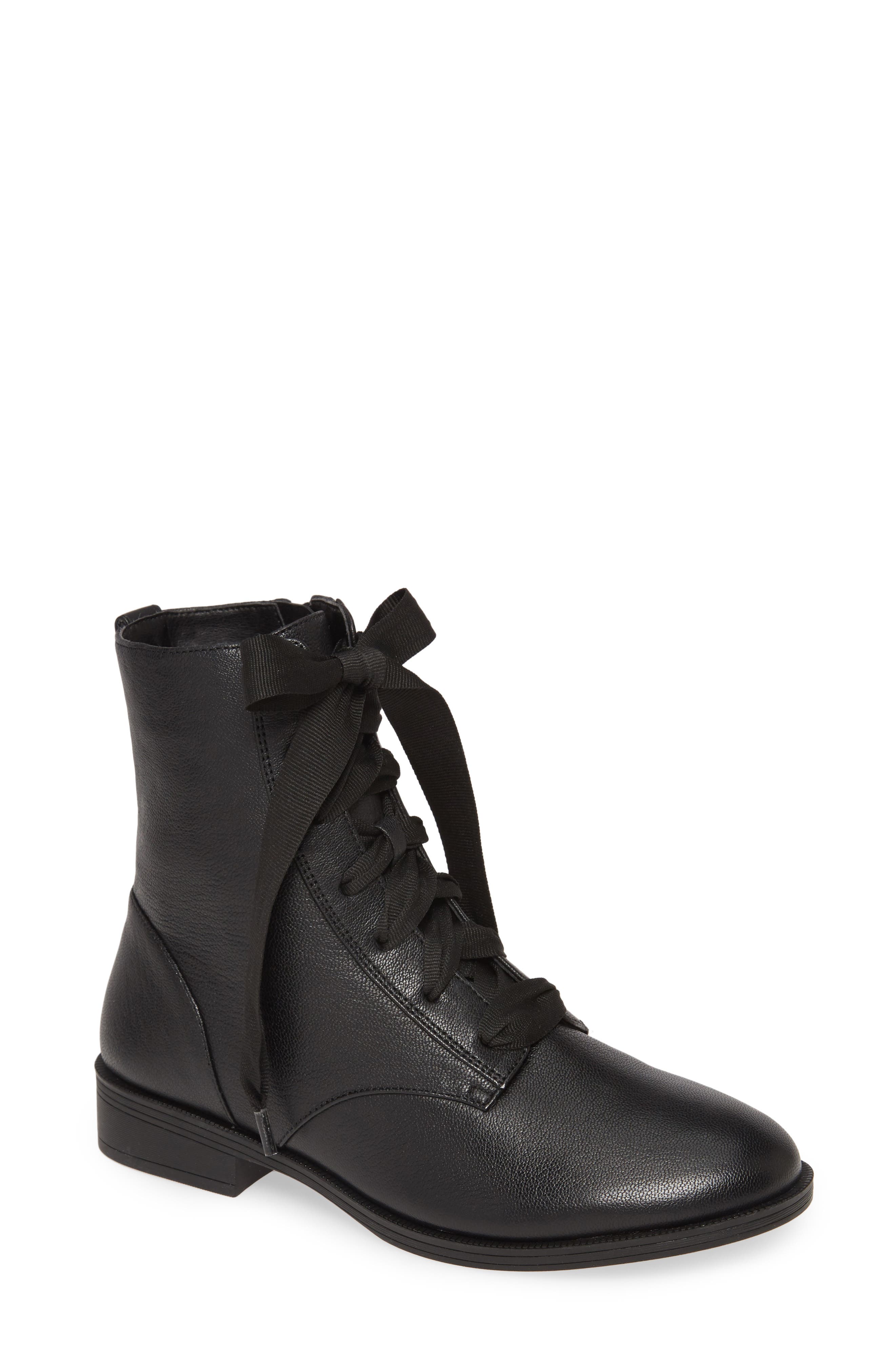 Vionic Jayce Bootie, Main, color, BLACK WATERPROOF LEATHER