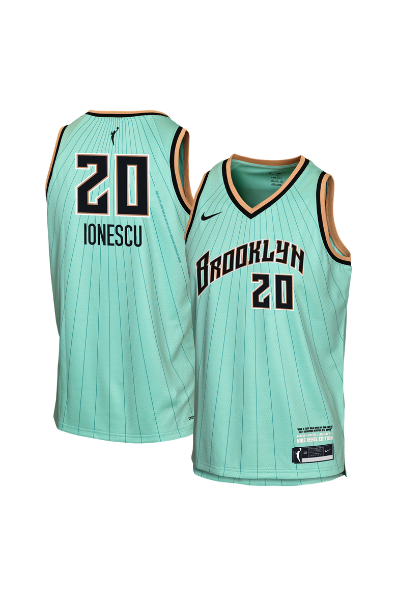 Youth Nike Sabrina Ionescu Mint New York Liberty Victory Jersey - Rebel Edition, Main, color, Mint