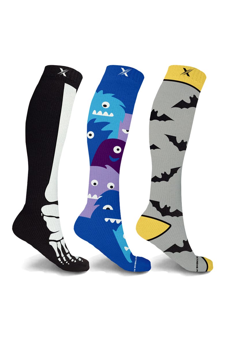 Halloween 3-Pack Compression Socks, Main, color, MIX