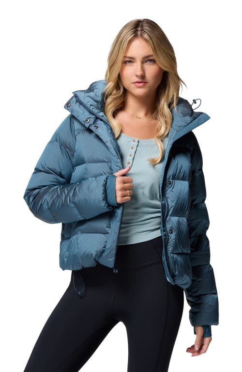 Columbia Amaze Puff™ Water Repellent 650 Fill Power Down Hooded Jacket In Blue