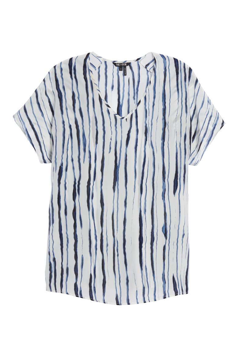 Fluid Ink Silk-Blend Tee, Alternate, color, MULTI