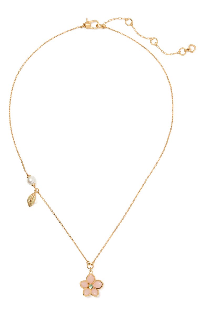 Kate Spade New York pastel petal pendant necklace, Alternate, color, 
