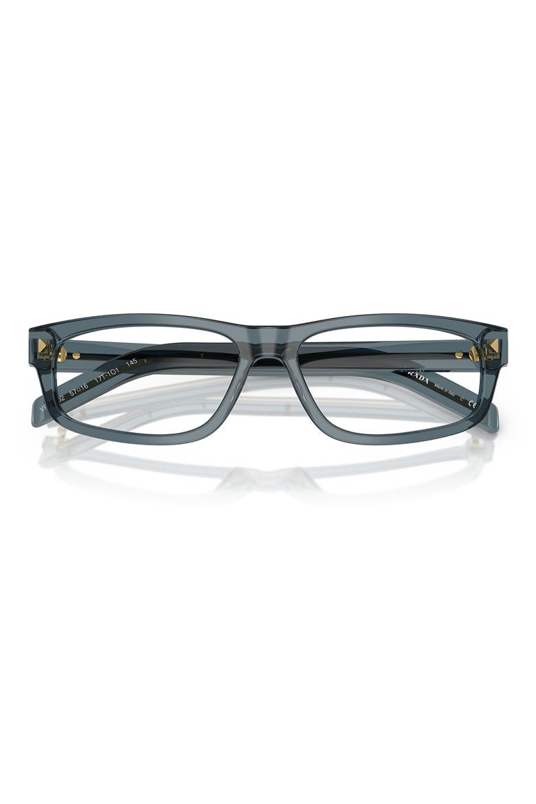 57mm Rectangular Optical Glasses, Alternate, color, BLUE