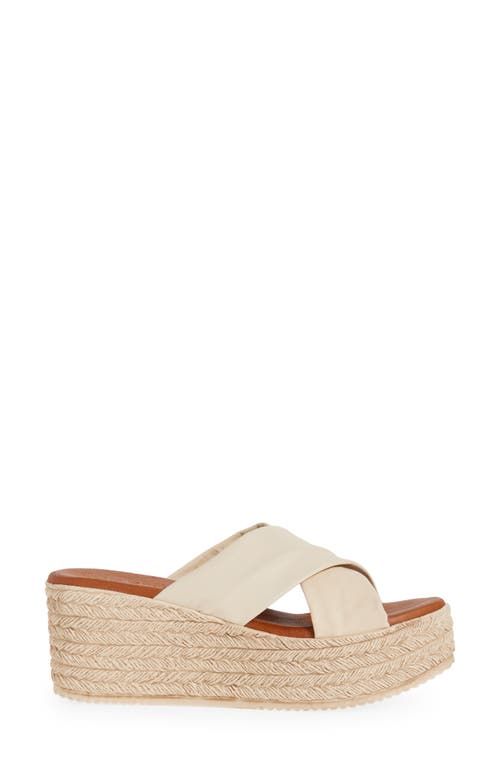 Cordani Bella Espadrille Wedge Sandal In Beige Leather