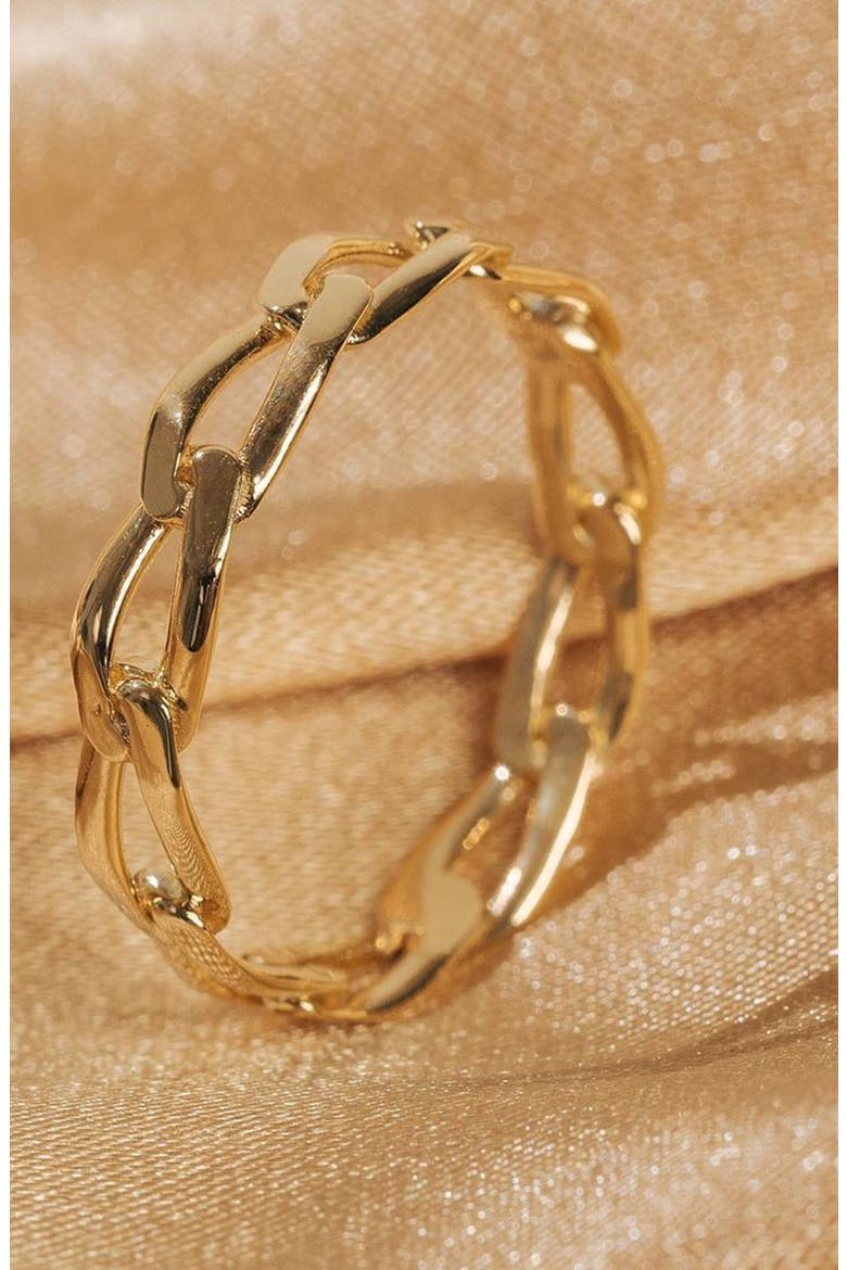 Open Link Ring, Alternate, color, Yellow Gold Vermeil