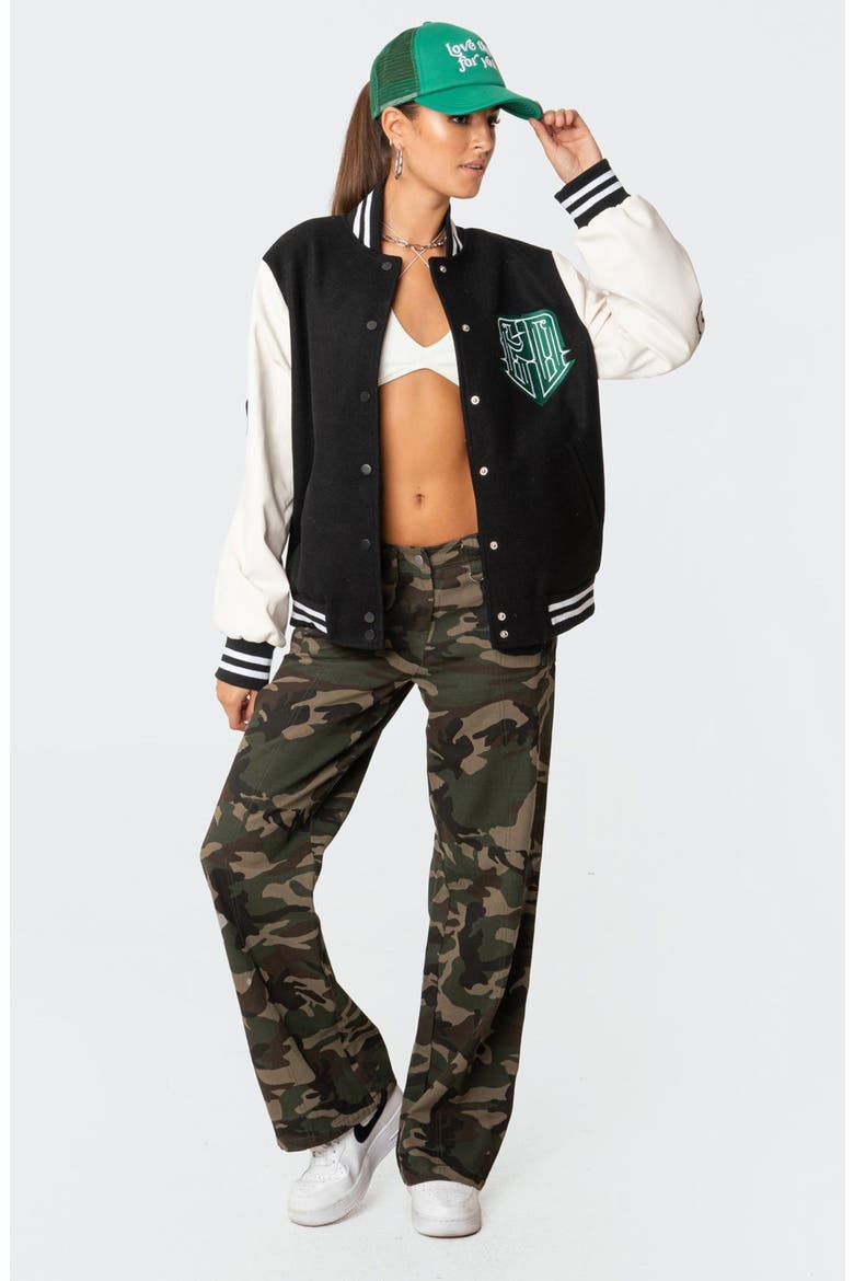 Aya Camo Print Low Rise Cargo Pants, Alternate, color, MIX
