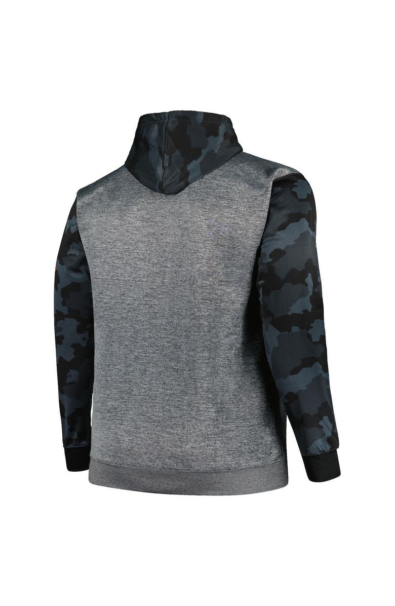 FANATICS Men's Fanatics Branded Heather Charcoal Chicago Bears Big & Tall Camo Pullover Hoodie, Alternate, color, 