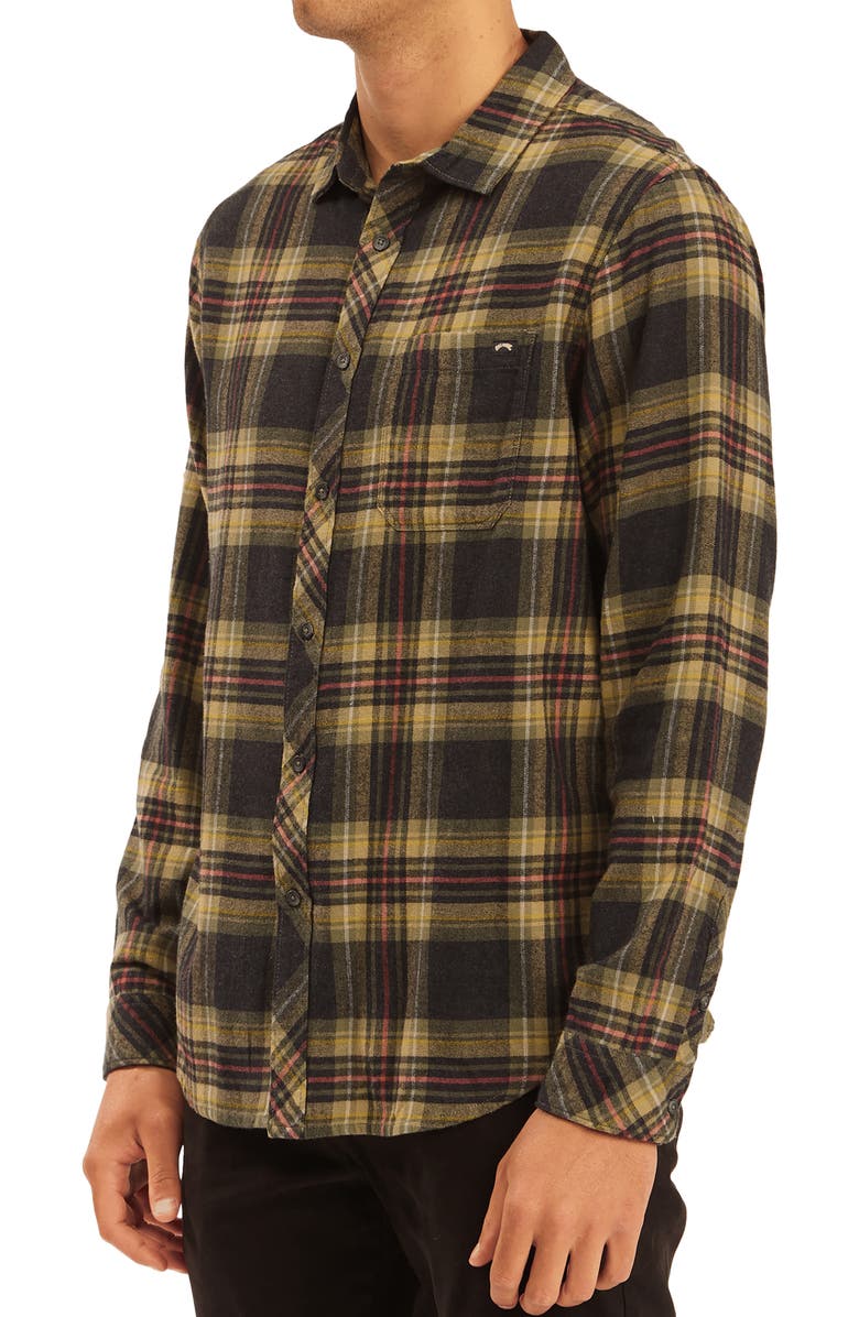 Billabong Coastline Check Flannel Button-Up Shirt, Alternate, color, 