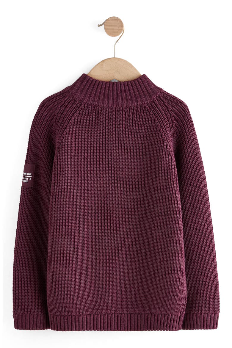 Kids' Half Zip Sweater, Alternate, color, PURPLE