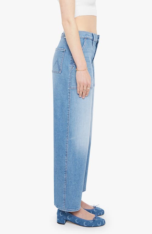 Mother The Stitch Up Maven Flood High Waist Ankle Wide Leg Jeans In Blue
